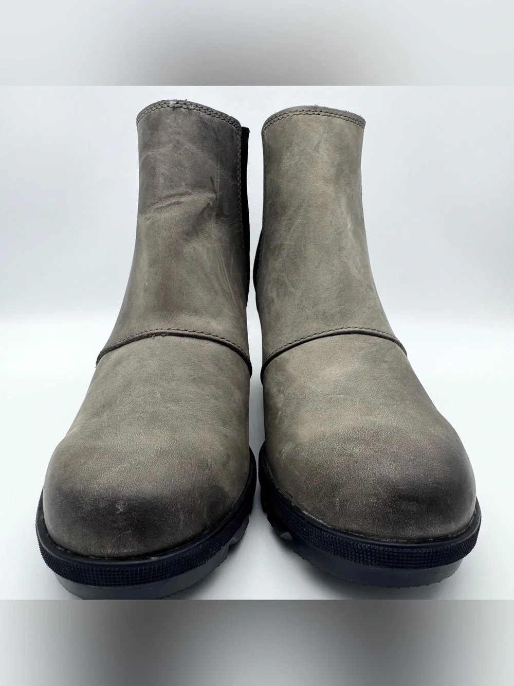 Sorel Joan of Arctic Wedge II Chelsea Boots Quarry Waterproof Women's Size 8.5